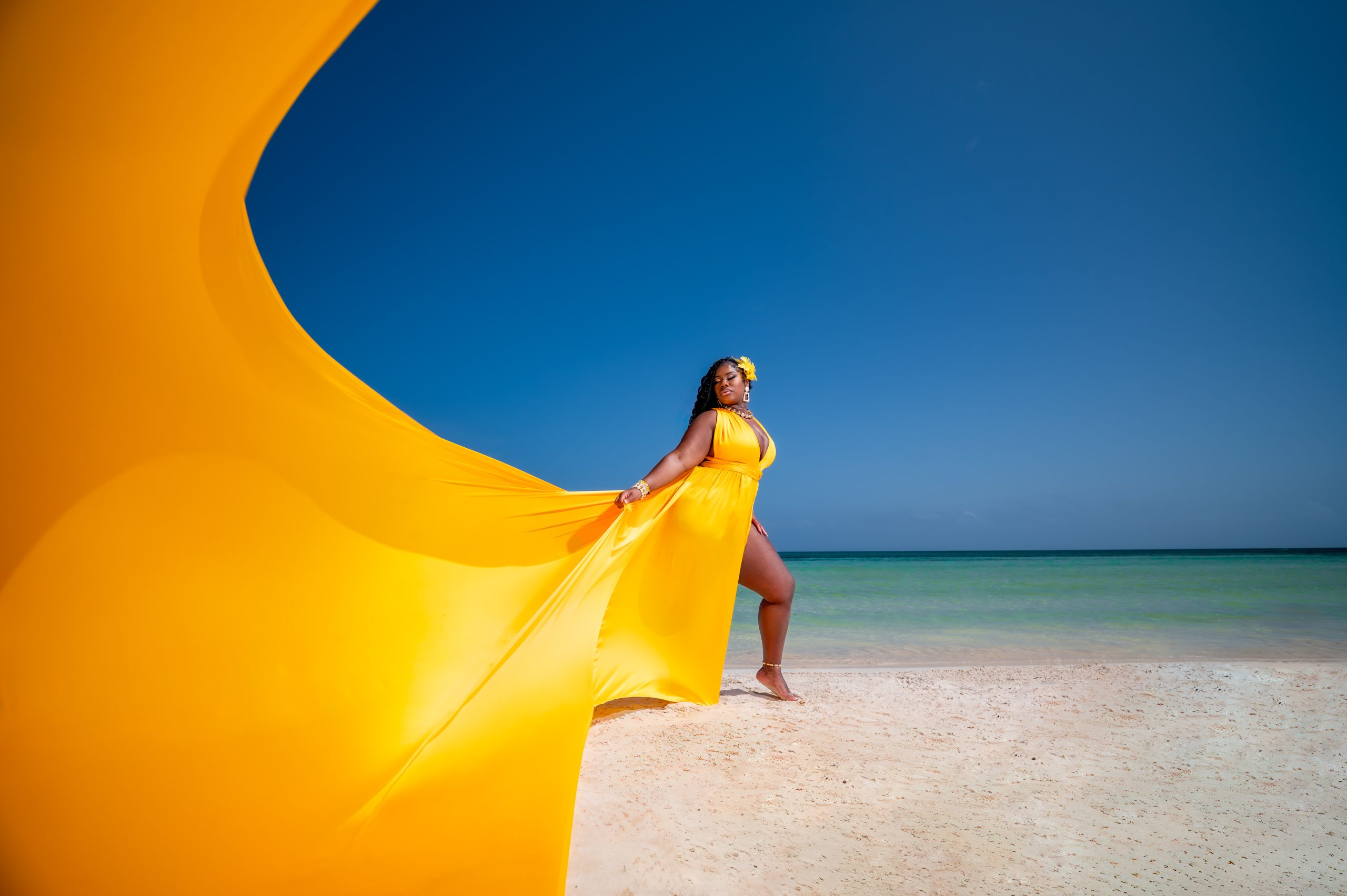 Flying Dress Beach Photoshoot