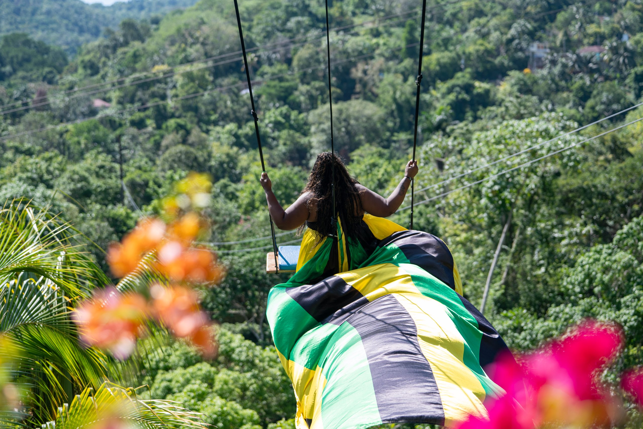 Flying Dress Swing Drone Photoshoot