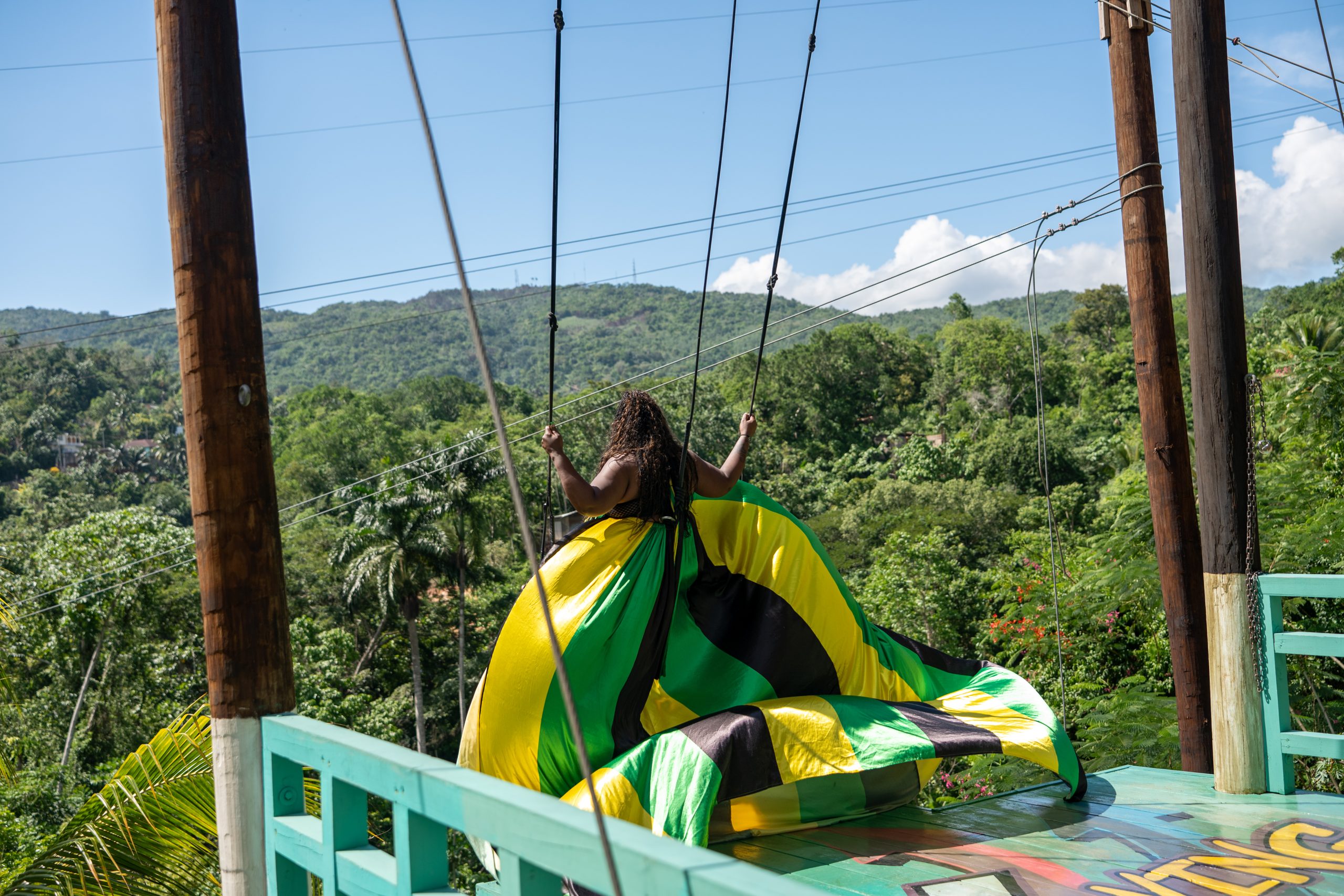 Flying Dress Swing Drone Photoshoot - Image 3