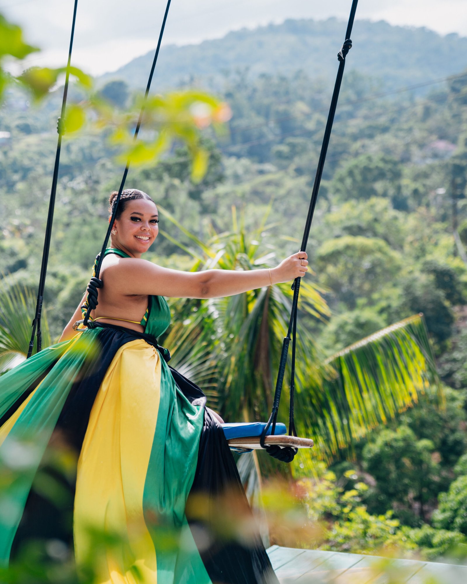 Flying Dress Swing Drone Photoshoot